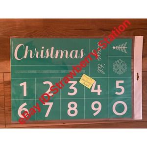 Chalk Couture Silk Screen Transfers Stencil reusable Holidays Days til Christmas
